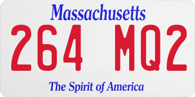 MA license plate 264MQ2