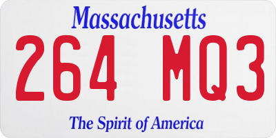 MA license plate 264MQ3