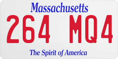 MA license plate 264MQ4
