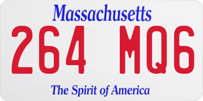 MA license plate 264MQ6