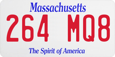 MA license plate 264MQ8