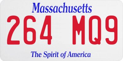 MA license plate 264MQ9