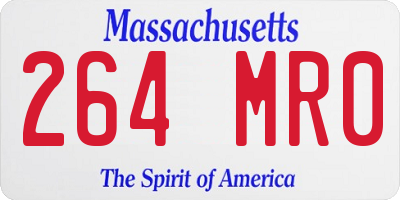 MA license plate 264MR0