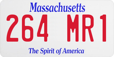 MA license plate 264MR1