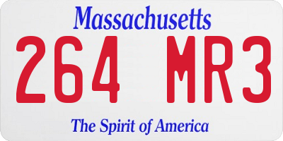 MA license plate 264MR3