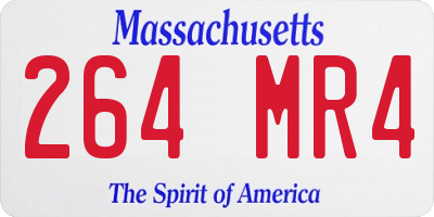 MA license plate 264MR4
