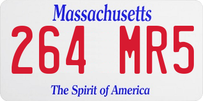 MA license plate 264MR5