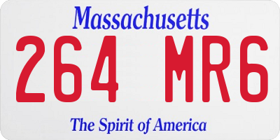 MA license plate 264MR6