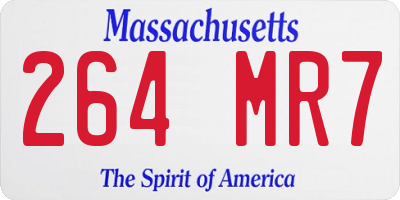 MA license plate 264MR7