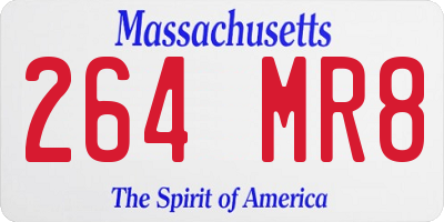MA license plate 264MR8