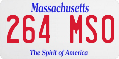 MA license plate 264MS0