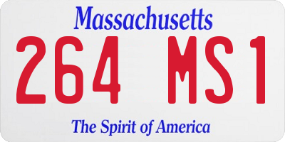 MA license plate 264MS1