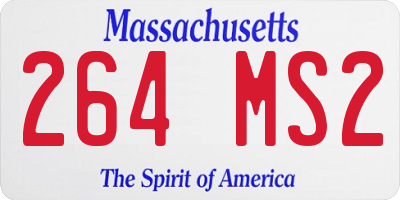 MA license plate 264MS2