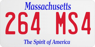 MA license plate 264MS4
