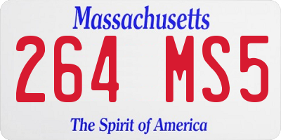 MA license plate 264MS5