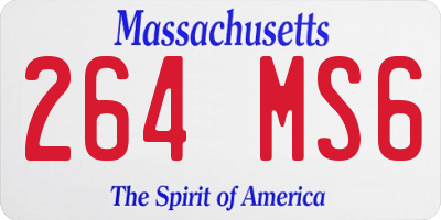 MA license plate 264MS6