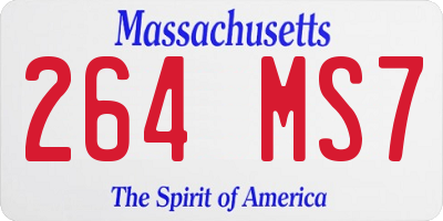 MA license plate 264MS7