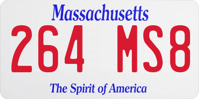 MA license plate 264MS8