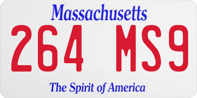 MA license plate 264MS9
