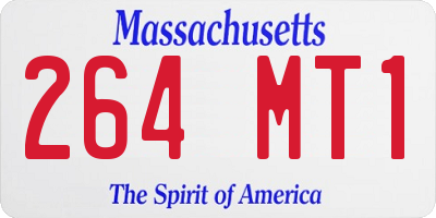 MA license plate 264MT1
