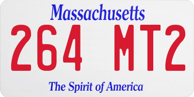 MA license plate 264MT2