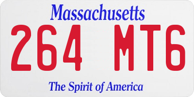 MA license plate 264MT6