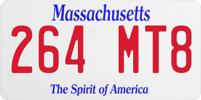 MA license plate 264MT8