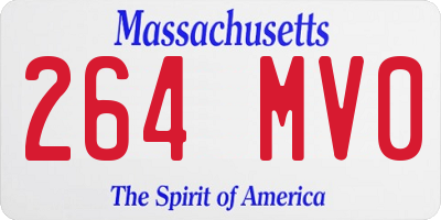 MA license plate 264MV0