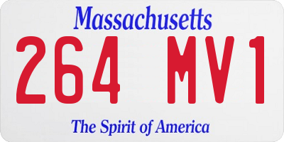 MA license plate 264MV1