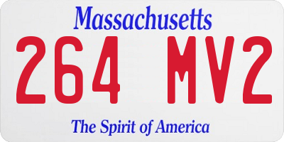 MA license plate 264MV2