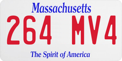 MA license plate 264MV4