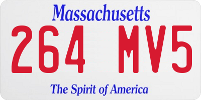 MA license plate 264MV5