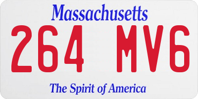 MA license plate 264MV6