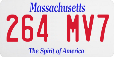 MA license plate 264MV7