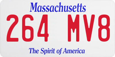 MA license plate 264MV8