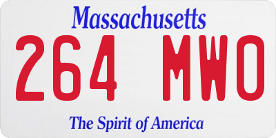 MA license plate 264MW0
