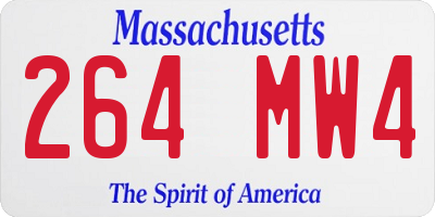 MA license plate 264MW4