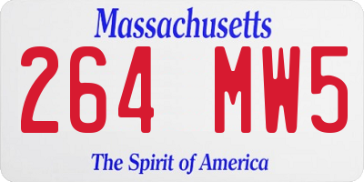 MA license plate 264MW5