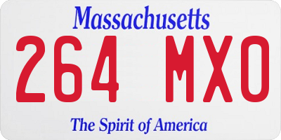 MA license plate 264MX0