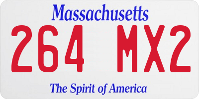 MA license plate 264MX2