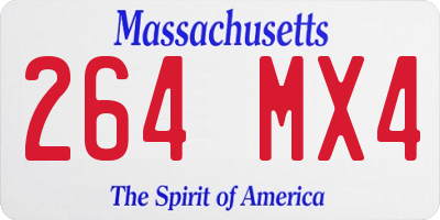 MA license plate 264MX4