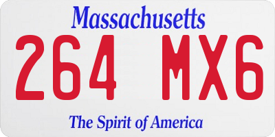 MA license plate 264MX6