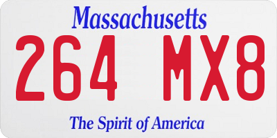 MA license plate 264MX8