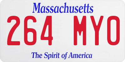 MA license plate 264MY0
