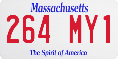MA license plate 264MY1