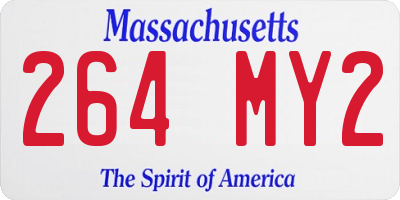 MA license plate 264MY2