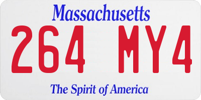 MA license plate 264MY4
