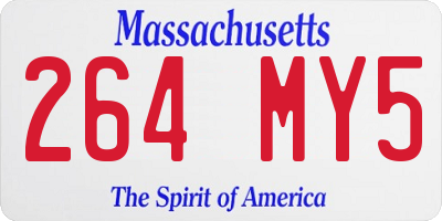 MA license plate 264MY5