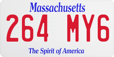 MA license plate 264MY6