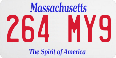 MA license plate 264MY9